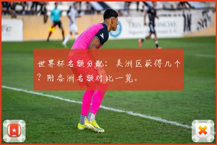 世界杯名额分配:美洲区获得几个?附各洲名额对比一览。