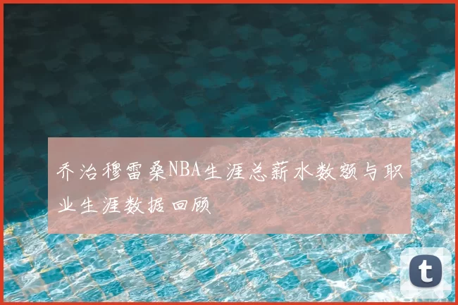 乔治穆雷桑NBA生涯总薪水数额与职业生涯数据回顾
