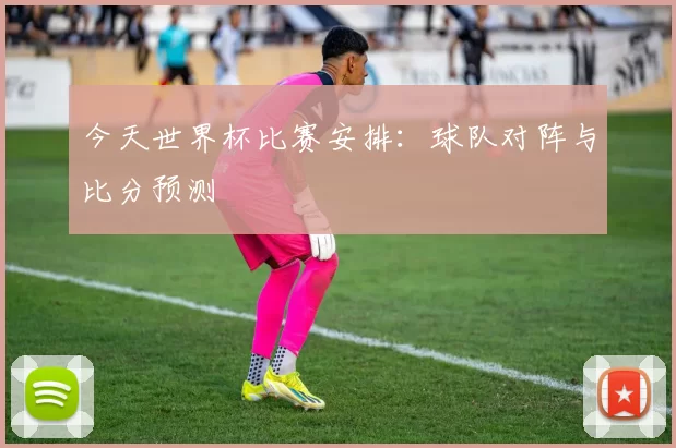 今天世界杯比赛安排:球队对阵与比分预测
